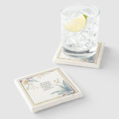 日没の牧草地フレーム ストーンコースター (横)