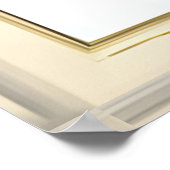 日没の牧草地フレーム ポスター (角)