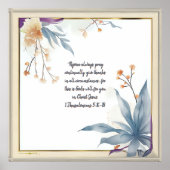 日没の牧草地フレーム ポスター (正面)