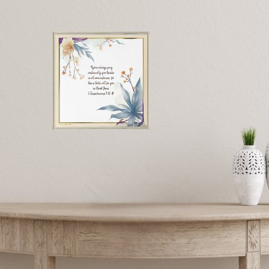 日没の牧草地フレーム ポスター