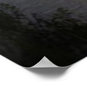 日没の男性魚釣りのシルエット ポスター (角)