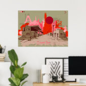 日没の町 ポスター (ホームオフィス)