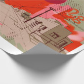 日没の町 ラッピングペーパー (角)