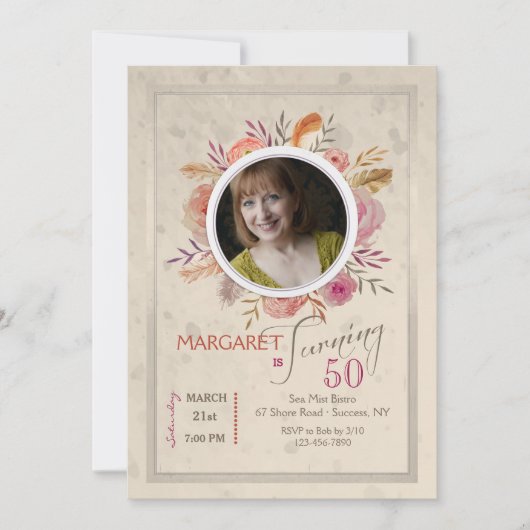 日没の白熱写真の招待状 招待状 (正面)