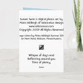 日没の白鳥 カード (裏面)