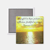 日没の祈りの言葉聖句に忠実である マグネット (正面/裏面)