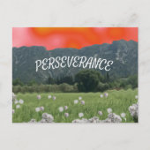 日没の空と山の忍耐はがき ポストカード (正面)