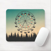 日没の空のイラストレーションを観覧車 マウスパッド (マウス)