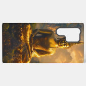 日没の空の下に金箔を貼った坐像 SAMSUNG GALAXYケース (裏面横)