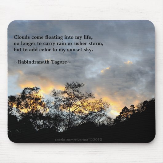 日没の空のTagoreの私の引用文 マウスパッド (正面)