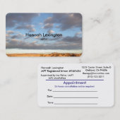 日没の空カリフォルニアのMFTインターンビジネスアポイントメントカード 予約カード (正面/裏面)