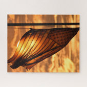 日没の米国国旗 – 16x20 - 520個。パズル ジグソーパズル (横)