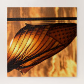 日没の米国国旗 – 20x20 - 676本。パズル ジグソーパズル (横)