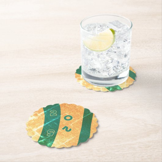 日没の紙コースターを剥き取る ペーパーコースター (インサイチュ)