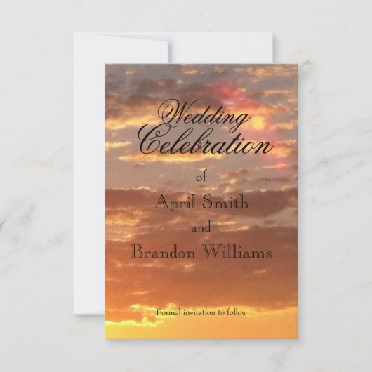 日没の結婚式の日付の保存 セーブザデート (正面)