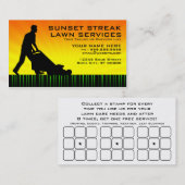 日没の縞の芝生サービス ロイヤリティカード (正面/裏面)
