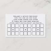 日没の縞の芝生サービス ロイヤリティカード (裏面)