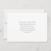 日没の美しい湖 招待状 (裏面)