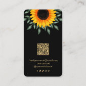 日没の耳飾り表示の名刺（ひまわり） 名刺 (裏面)