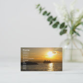 日没の背景が付いている名刺 名刺 (スタンド正面)