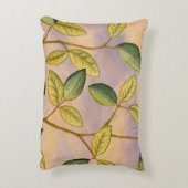 日没の背景に葉緑と黄色の アクセントクッション (裏面(縦))