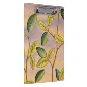 日没の背景に葉緑と黄色の クリップボード (右)