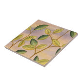 日没の背景に葉緑と黄色の タイル (側面)