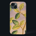日没の背景に葉緑と黄色の iPhone 13ケース<br><div class="desc">夕日の背景の紫と金ゴールドは、この作品の焦点である黄色と葉緑のコントラストに最適であるMegan Meagher。風が静かに息を吹き込む音が聞こえ葉る。</div>