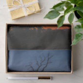 日没の背景の木 薄葉紙 (ギフト)