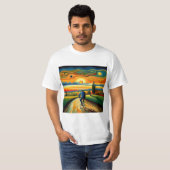 日没の自転車3 Tシャツ (正面フル)
