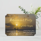 日没の船上での退職パーティー 招待状 (スタンド正面)