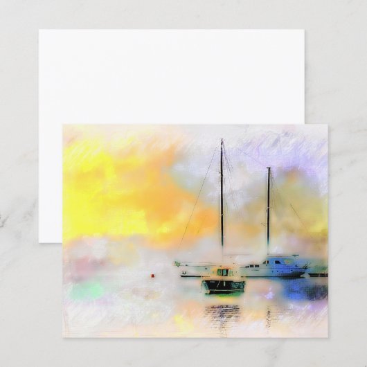 日没の船 (正面/裏面)