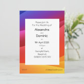 日没の色のグラデーシグラデーションョンの背景 招待状 (スタンド正面)