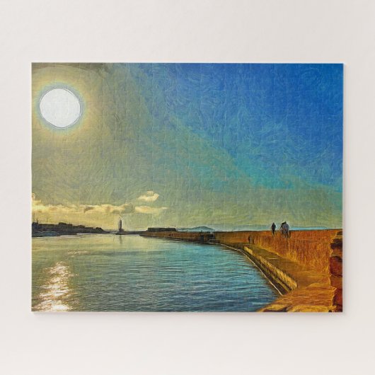 日没の色のCrete.Evening ジグソーパズル (横)