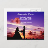 日没の花嫁と花婿はがきを保存する 案内ポストカード (正面/裏面)