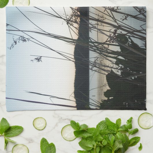 日没の草 キッチンタオル (折り畳み)