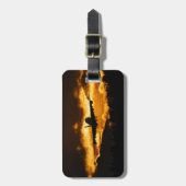 日没の荷物のラベルの飛行機の飛行 ラゲッジタグ (正面縦)