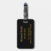 日没の荷物のラベルの飛行機の飛行 ラゲッジタグ (裏面縦)