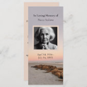 日没の葬儀記念サービスしおりカード (正面/裏面)