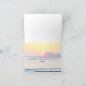 日没の誕生日の挨拶への日の出 カード (内部)