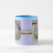 日没の貝殻はマグを着色します マグカップ (中央)