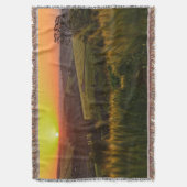 日没の農業のムギ スローブランケット (正面縦)