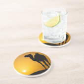 日没の野生のラクダのシルエット コースター (側面)