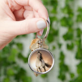 日没の野生の種馬のランニング キーホルダー (手)