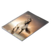 日没の野生の種馬のランニング ノートブック (左側)