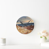 日没の金渓谷 ラウンド壁時計 (ホーム)