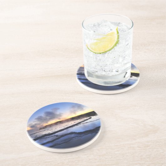 日没の間欠泉の煙 コースター (側面)