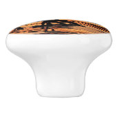 日没の陶磁器のノブの鷲 セラミックノブ (側面)