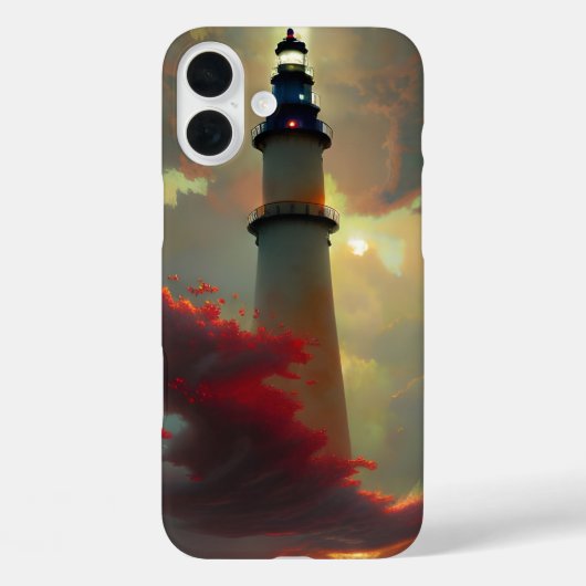 日没の雲に浮かぶ灯台 Case-Mate iPhoneケース (裏面)