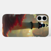 日没の雲に浮かぶ灯台 Case-Mate iPhoneケース (裏面 (横))
